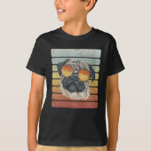 Retro Sunset Pug mam T-shirt (Voorkant)