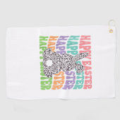 Retro Sunset Rabbit Golfhanddoek (Horizontaal)