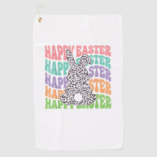 Retro Sunset Rabbit Golfhanddoek