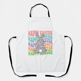 Retro Sunset Rabbit Schort