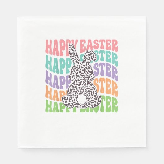 Retro Sunset Rabbit Servet (Voorkant)