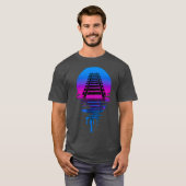  Retro Sunset Railroad T-shirt (Voorkant volledig)