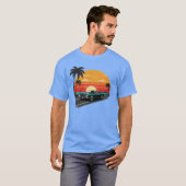 Retro Sunset Ride T-shirt (Voorkant volledig)