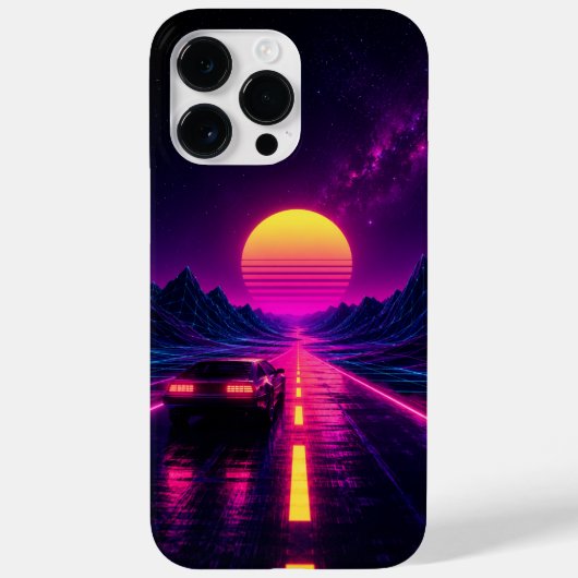 Retro Sunset Road Cell Phone Case (Achterkant)