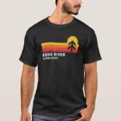 Retro Sunset Rogue River National Forest Medford O T-shirt (Voorkant)