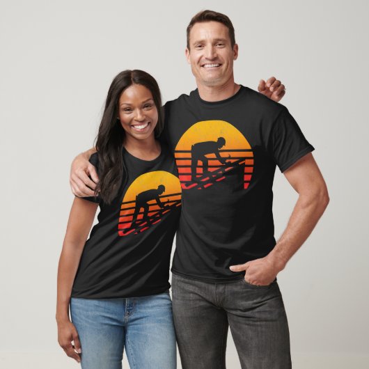  Retro Sunset Roofer T-shirt (Unisex)