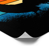 Retro Sunset Rooster Chicken Lover Poster (Hoek)