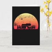 Retro Sunset RV - Motorhome Owner Gift Kaart (Gele Bloem)