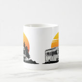 Retro Sunset RV Motorhome Owner Gift, motorhome Ca Koffiemok (Center)