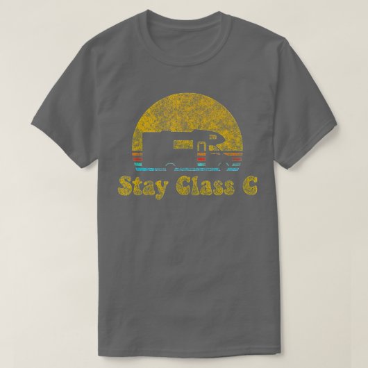 Retro Sunset RV Stay Class C Camping Camper Gift  T-shirt (Design voorkant)