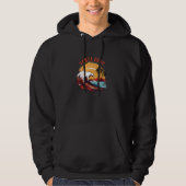 Retro Sunset Santa Cruz California Summer Surfing Hoodie (Voorkant)