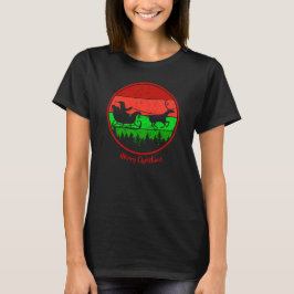  Retro Sunset Santa Slapigh T-shirt