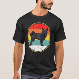 Retro Sunset Schipperke Dog T-shirt
