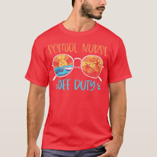 Retro Sunset School Zonnees uit dienst op laatste T-shirt