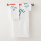 Retro Sunset+ script gestoord Bad Handdoek (Insitu)