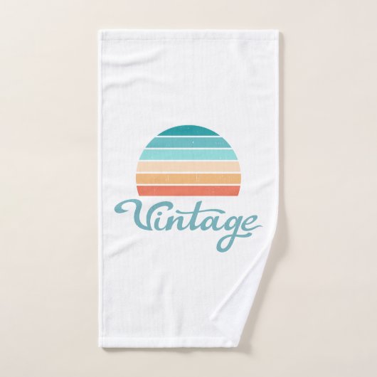 Retro Sunset+ script gestoord Bad Handdoek (Handdoek)