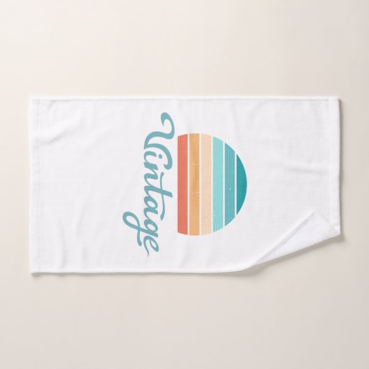 Retro Sunset+ script gestoord Bad Handdoek (Handdoek)
