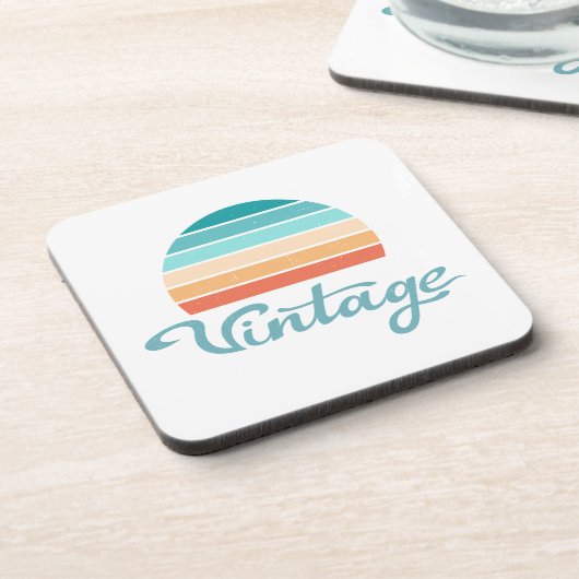 Retro Sunset+ script gestoord Bier Onderzetter (Linkerzijde)