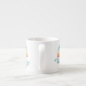 Retro Sunset+ script gestoord Espresso Kop (Achterkant)