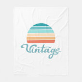 Retro Sunset+ script gestoord Fleece Deken (Voorkant)