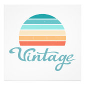 Retro Sunset+ script gestoord Foto Afdruk (Voorkant)