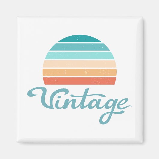 Retro Sunset+ script gestoord Magneet (Voorkant)