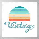 Retro Sunset+ script gestoord Poster (Voorkant)