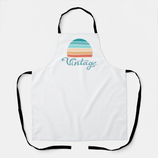 Retro Sunset+ script gestoord Schort (Voorkant)