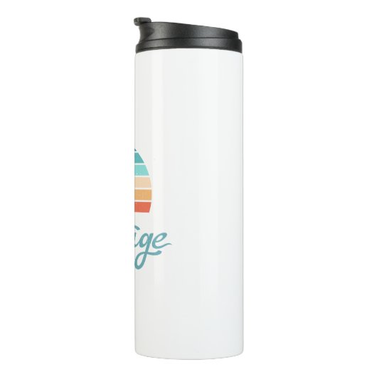 Retro Sunset+ script gestoord Thermosbeker (Geroteerd rechts)