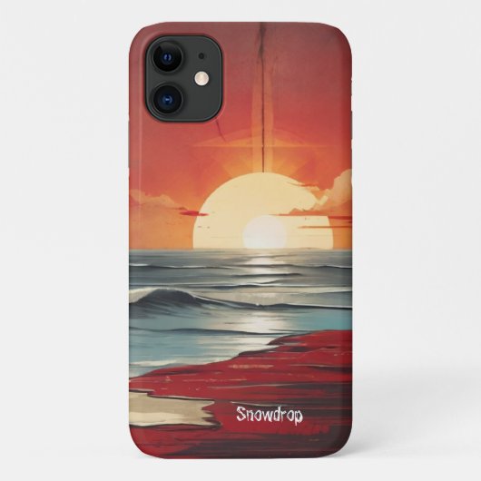Retro Sunset Seashore Case-Mate iPhone Case (Achterkant)