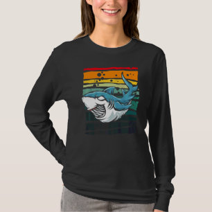 Retro Sunset Shark Shark T-shirt
