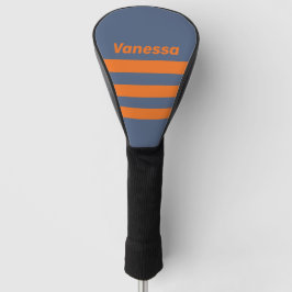 Retro Sunset Shoreline Drie Overdwars Streep & Naa Golfheadcover