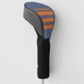 Retro Sunset Shoreline Drie Overdwars Streep & Naa Golfheadcover (Schuin)