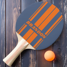 Retro Sunset Shoreline Dual Board Streep met Naam Tafeltennisbatje