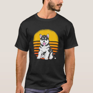 Retro  Sunset Siberian Husky Dogs Lover T-shirt