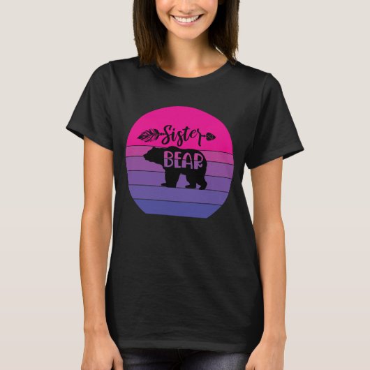 Retro Sunset Sister Beer T-shirt (Voorkant)