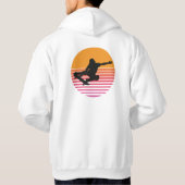 Retro Sunset Skateboarder  Hoodie (Achterkant)