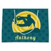 Retro Sunset Skateboarding Thema Aangepaste naam B Groot Cadeauzakje (Voorkant)