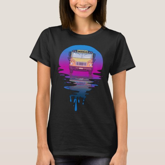 Retro Sunset Skoolie T-shirt (Voorkant)
