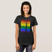 Retro Sunset Skyline Halifax Canada Pride T-shirt (Voorkant volledig)
