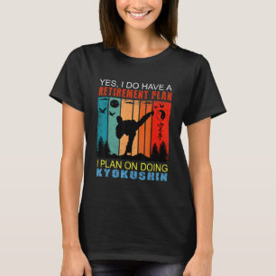 Retro Sunset Slogan Pensioen Ik ben van plan Ky te T-shirt