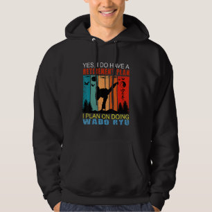 Retro Sunset Slogan Pensioen Ik ben van plan om W Hoodie