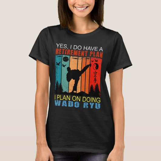 Retro Sunset Slogan Retirement I Plan on Doing Wa T-shirt (Voorkant)