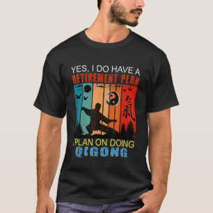 Retro Sunset Slogan Retirement Plan I Plan on Doi T-shirt