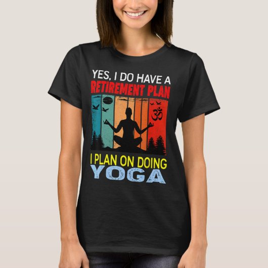 Retro Sunset Slogan Retirement Plan I Plan on Doi T-shirt (Voorkant)