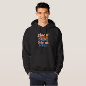 Retro Sunset Slogan With Baseball Hoodie (Voorkant volledig)