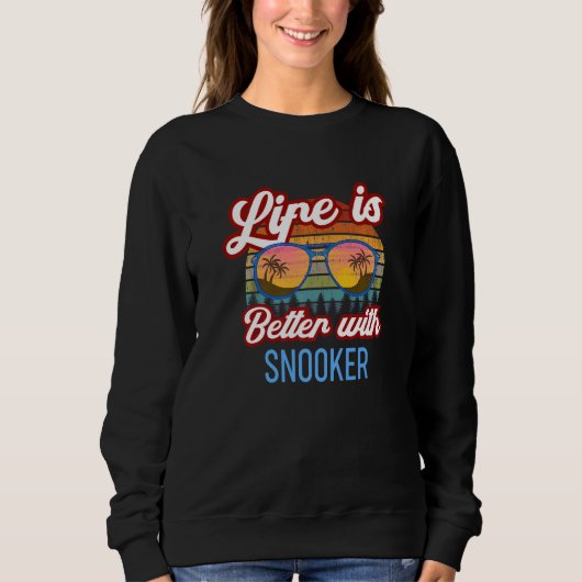 Retro Sunset Slogan   With Snooker Trui (Voorkant)