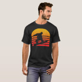 retro Sunset Snowboarding T-shirt (Voorkant volledig)