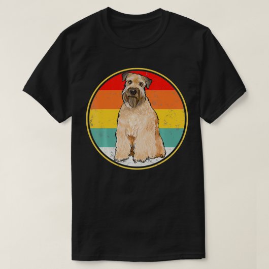  Retro Sunset Soft Coated Wheaten Terrier D T-shirt (Design voorkant)