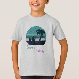 Retro Sunset - Sorry, ik heb het druk T-shirt